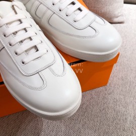 Hermes Fashion Autumn Winter Couple Casual Shoes White