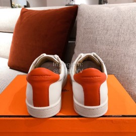 Hermes Fashion Autumn Winter Couple Casual Shoes White