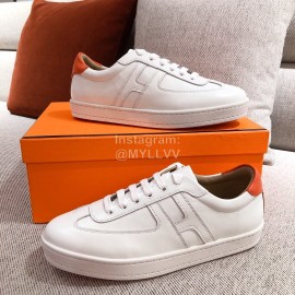 Hermes Fashion Autumn Winter Couple Casual Shoes White