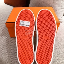 Hermes Fashion Autumn Winter Couple Casual Shoes White