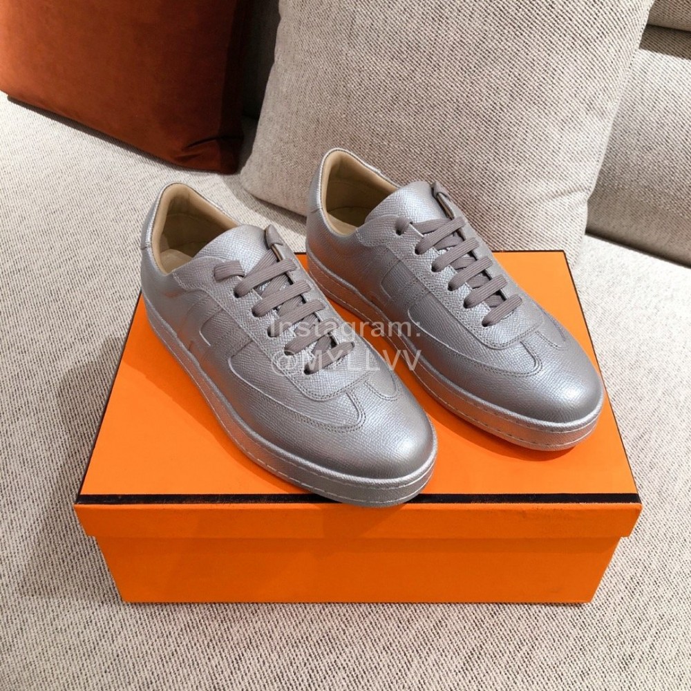Hermes Fashion Autumn Winter Couple Casual Shoes Gray
