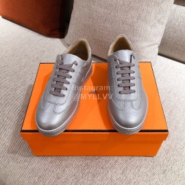 Hermes Fashion Autumn Winter Couple Casual Shoes Gray