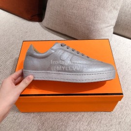 Hermes Fashion Autumn Winter Couple Casual Shoes Gray