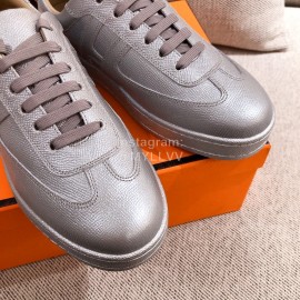 Hermes Fashion Autumn Winter Couple Casual Shoes Gray