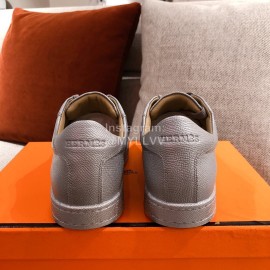 Hermes Fashion Autumn Winter Couple Casual Shoes Gray