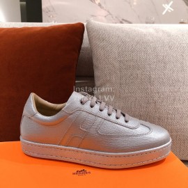 Hermes Fashion Autumn Winter Couple Casual Shoes Gray