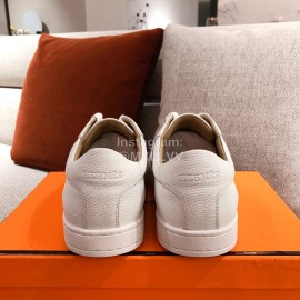Hermes Fashion Autumn Winter Couple White Casual Shoes 