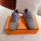Hermes Autumn Winter Couple Retro Sneakers Gray