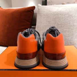 Hermes Autumn Winter Couple Retro Sneakers Gray