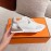 Hermes Autumn Winter Couple Retro Sneakers White