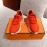 Hermes Autumn Winter Couple Retro Sneakers Orange