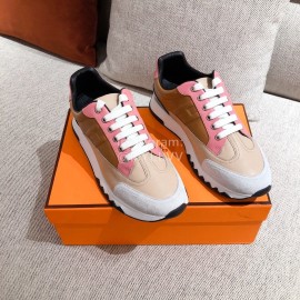 Hermes Fashion Autumn Winter Couple Casual Shoes Pink