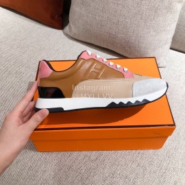 Hermes Fashion Autumn Winter Couple Casual Shoes Pink