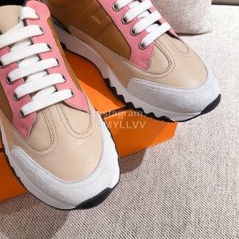 Hermes Fashion Autumn Winter Couple Casual Shoes Pink