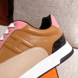 Hermes Fashion Autumn Winter Couple Casual Shoes Pink