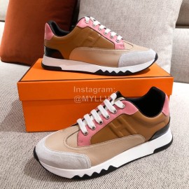 Hermes Fashion Autumn Winter Couple Casual Shoes Pink