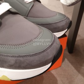 Hermes New Thick Soled Casual Shoes Gray