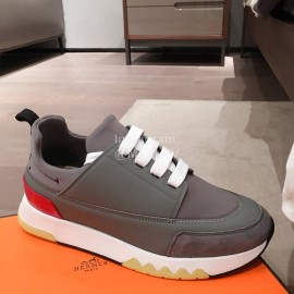 Hermes New Thick Soled Casual Shoes Gray