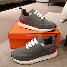 Hermes New Thick Soled Casual Shoes Gray