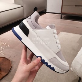 Hermes New Thick Soled White Casual Shoes