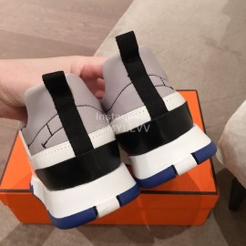 Hermes New Thick Soled White Casual Shoes