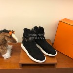 Hermes Fall Winter Sports Boots For Women Black