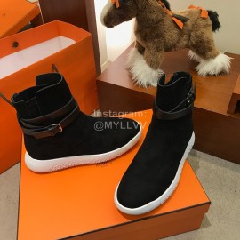 Hermes Fall Winter Sports Boots For Women Black