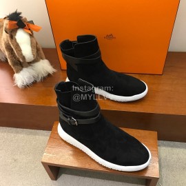 Hermes Fall Winter Sports Boots For Women Black