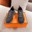 Hermes Autumn Winter Couple Sneakers Dark Gray