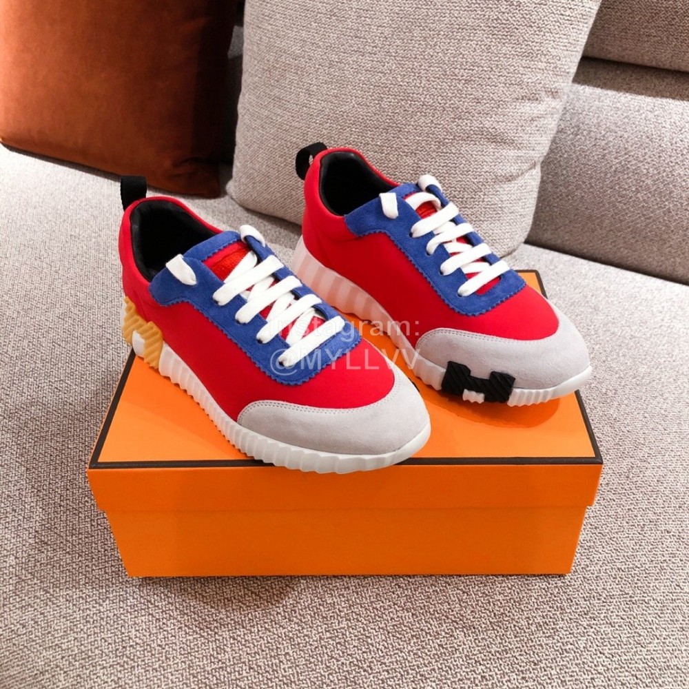 Hermes Autumn Winter Couple Sneakers Red