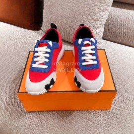 Hermes Autumn Winter Couple Sneakers Red