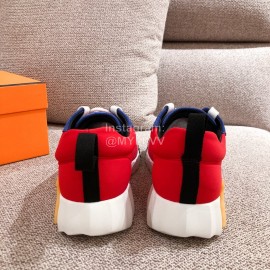Hermes Autumn Winter Couple Sneakers Red