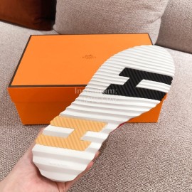 Hermes Autumn Winter Couple Sneakers Red