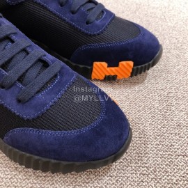 Hermes Autumn Winter Couple Sneakers Blue