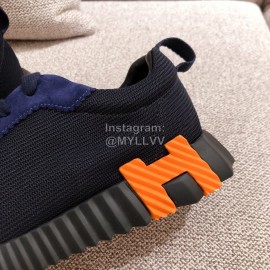 Hermes Autumn Winter Couple Sneakers Blue