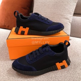 Hermes Autumn Winter Couple Sneakers Blue