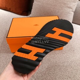 Hermes Autumn Winter Couple Sneakers Blue