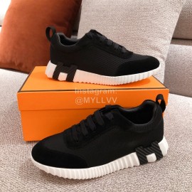 Hermes Autumn Winter Couple Sneakers Black