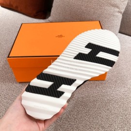 Hermes Autumn Winter Couple Sneakers Black