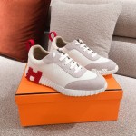 Hermes Autumn Winter Couple Sneakers White