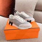 Hermes Autumn Winter Couple Sneakers Gray
