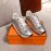 Hermes Autumn Winter Couple Sneakers Silver