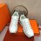 Hermes Couple Calfskin White Casual Sneakers