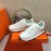 Hermes Couple Calfskin White Casual Sneakers