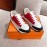 Hermes Autumn Winter Couple Retro Sneakers Red