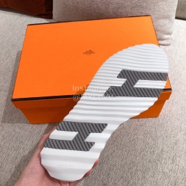 Hermes Autumn Winter Couple Retro Gray Sneakers
