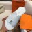 Hermes Summer Classic Flat Heel White Slippers For Men