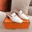 Hermes Autumn Winter Leather Muller High Heel Shoes White