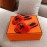 Hermes Autumn Winter Fashion Mink Hair Slippers Orange