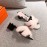 Hermes Autumn Winter Fashion Mink Hair Slippers Pink